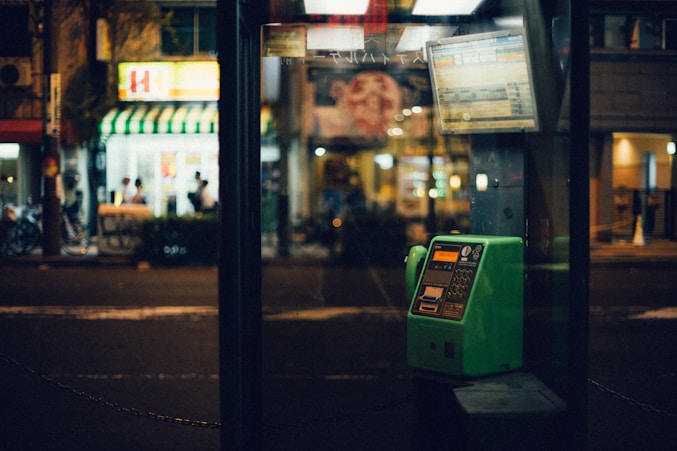 glass phonebooth
