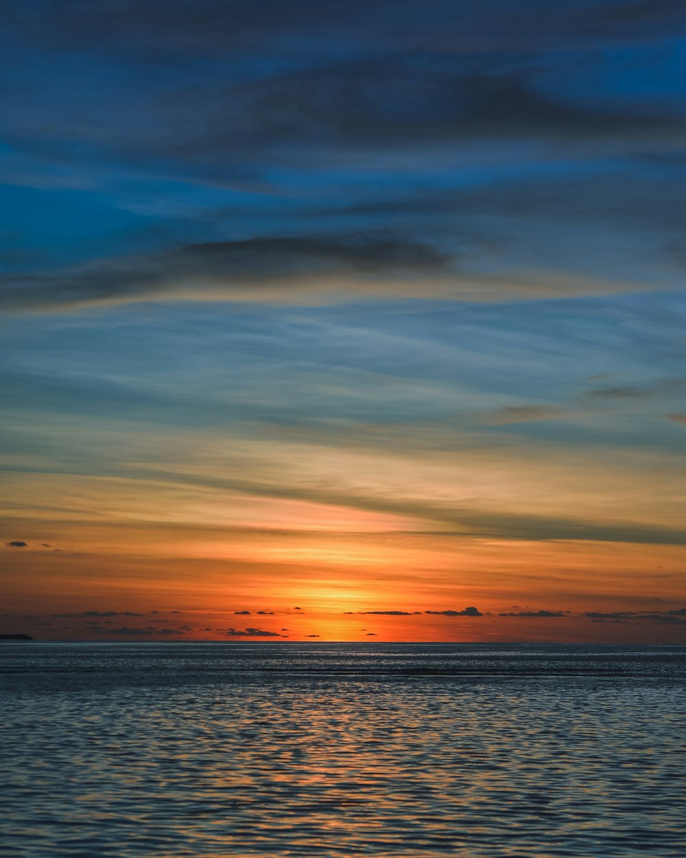 clear blue sea during golden hour