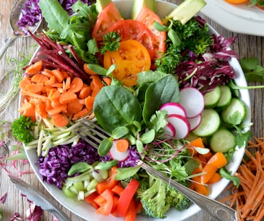 close-up photo of vegetable salad