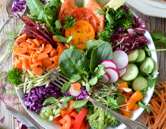 close-up photo of vegetable salad