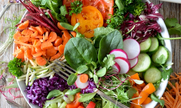 close-up photo of vegetable salad