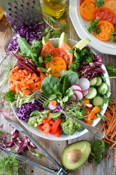 close-up photo of vegetable salad