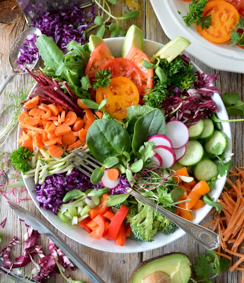 close-up photo of vegetable salad