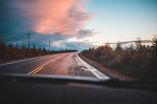 empty highway in Lumsden Canada