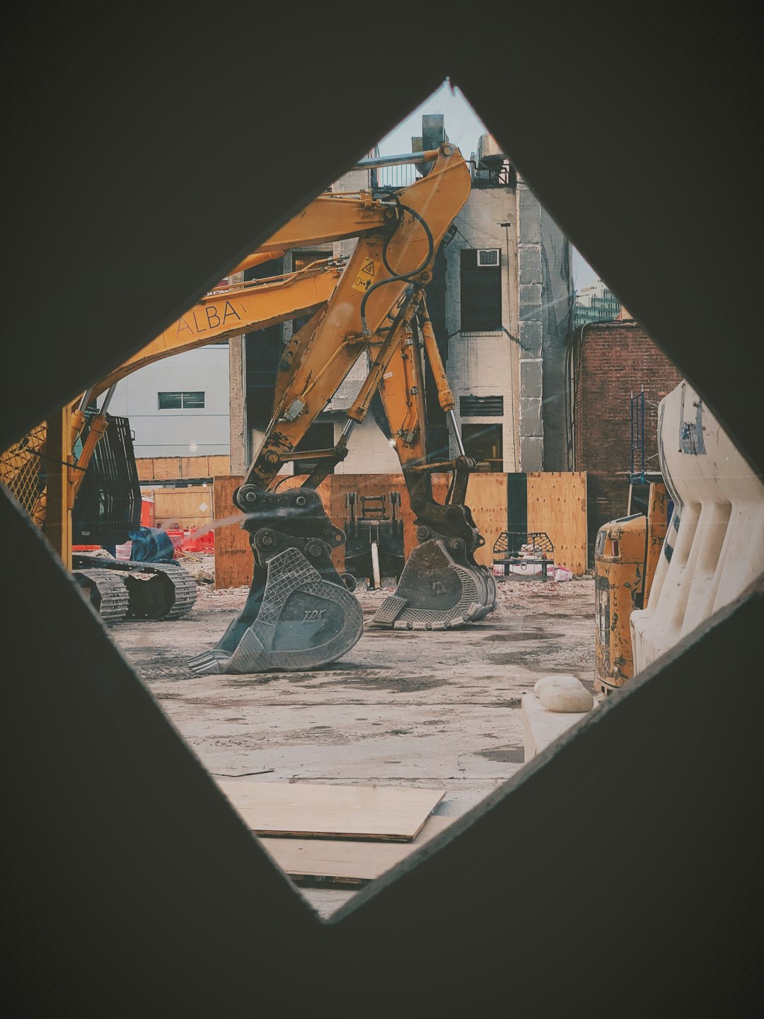 orange and black heavy equipment