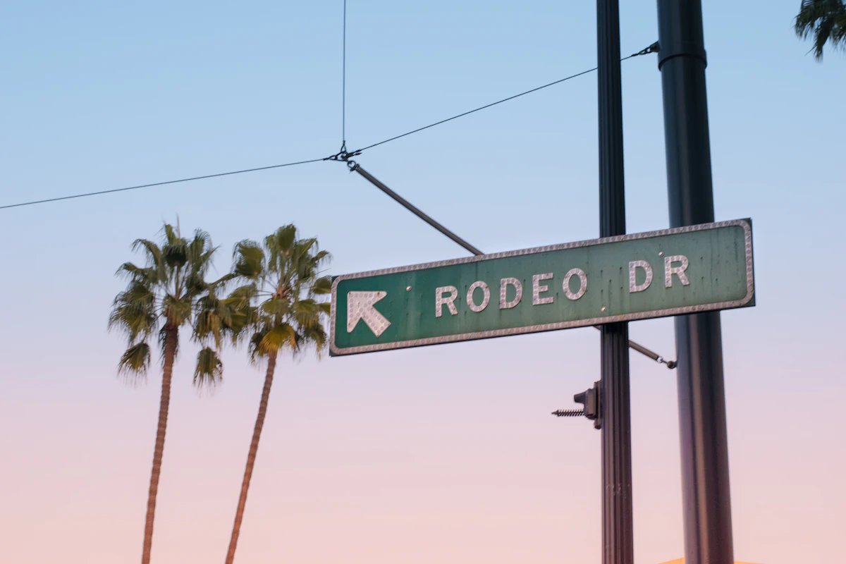 Rodeo Drive street sign in Beverly Hills