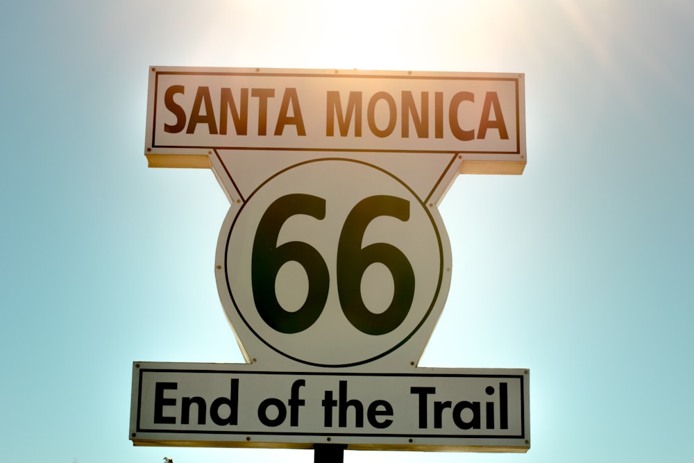 Santa Monica 66 End of the Trail signage