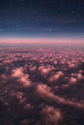 aerial photo of clouds