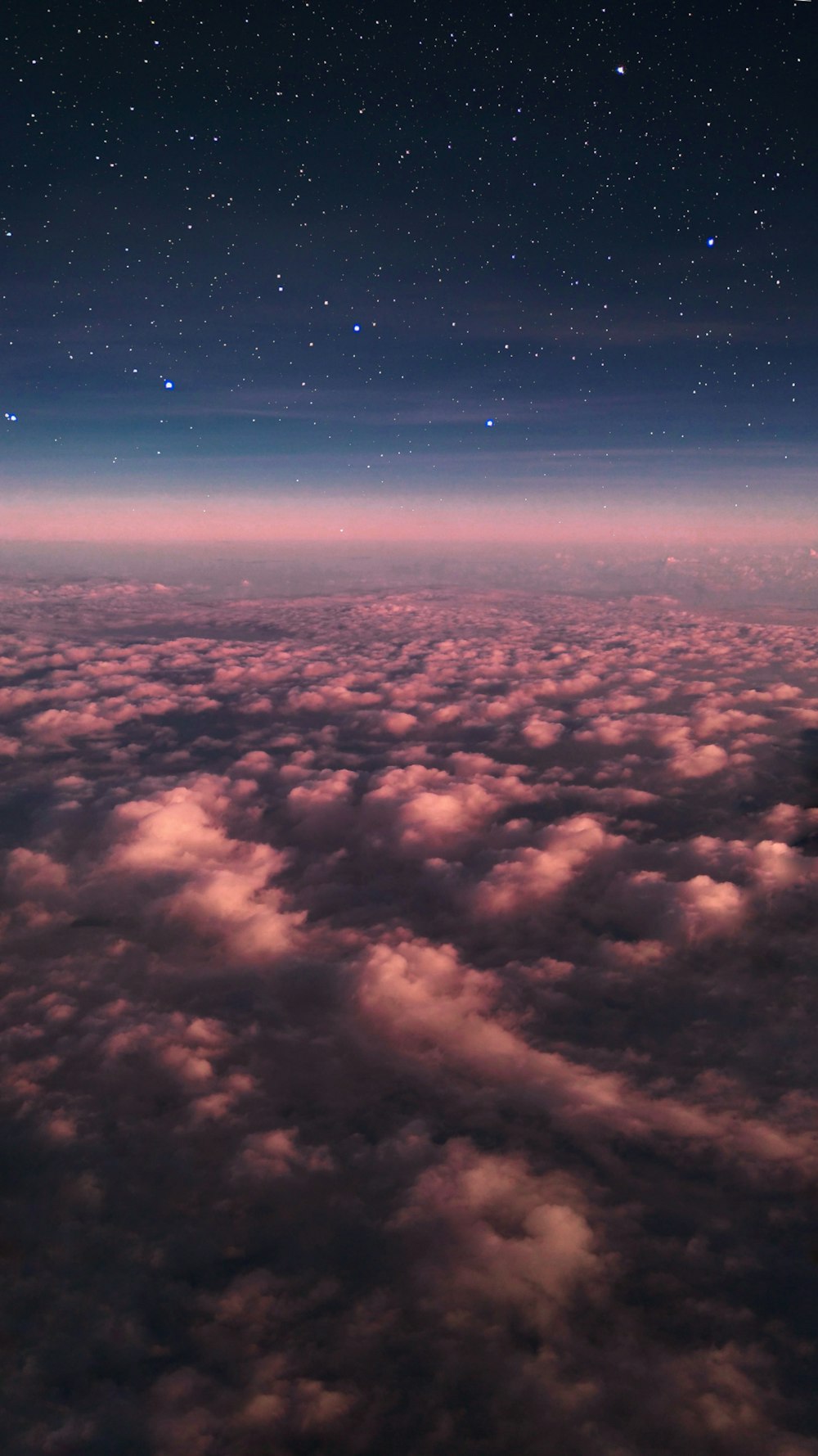 Foto aérea de nubes