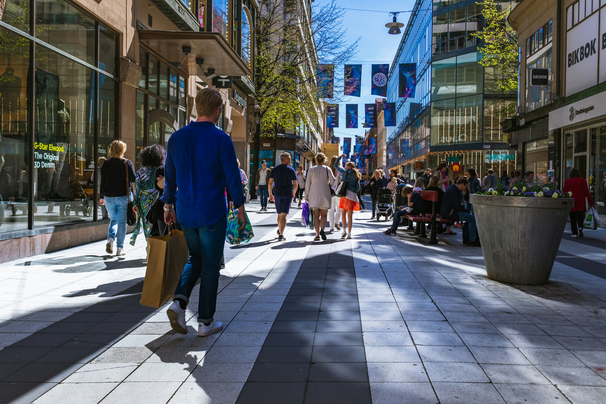 Shopping Street in Stockholm