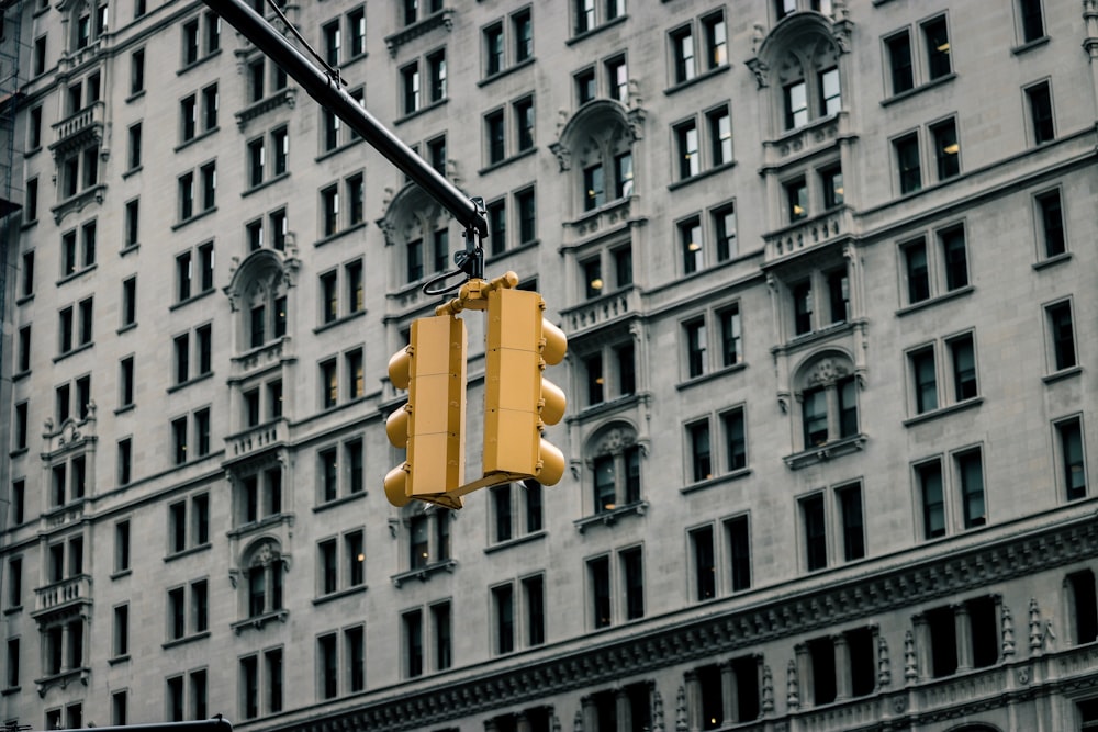 yellow traffic lights during daytime