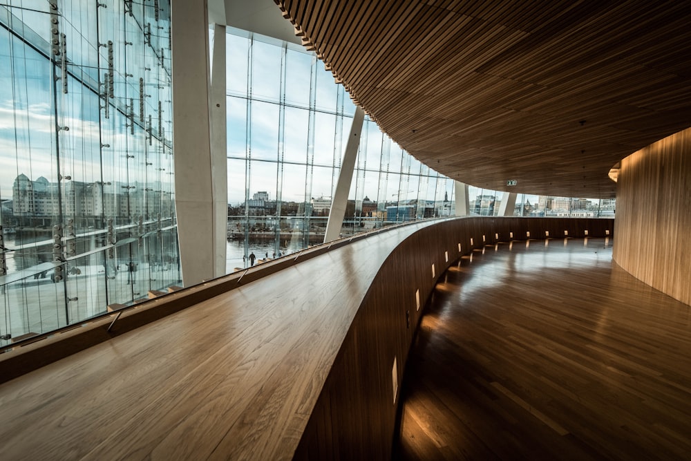 brown wooden building interior