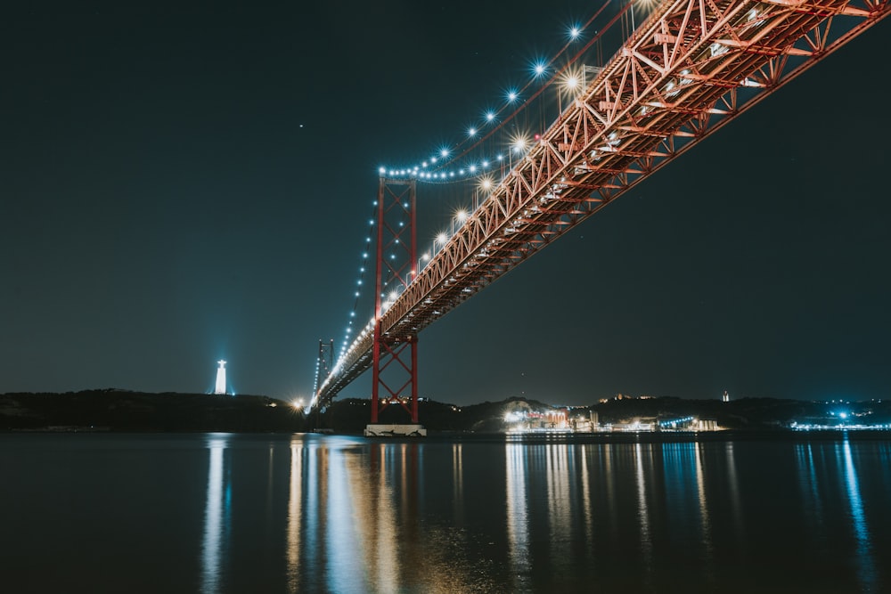 lighted bridge