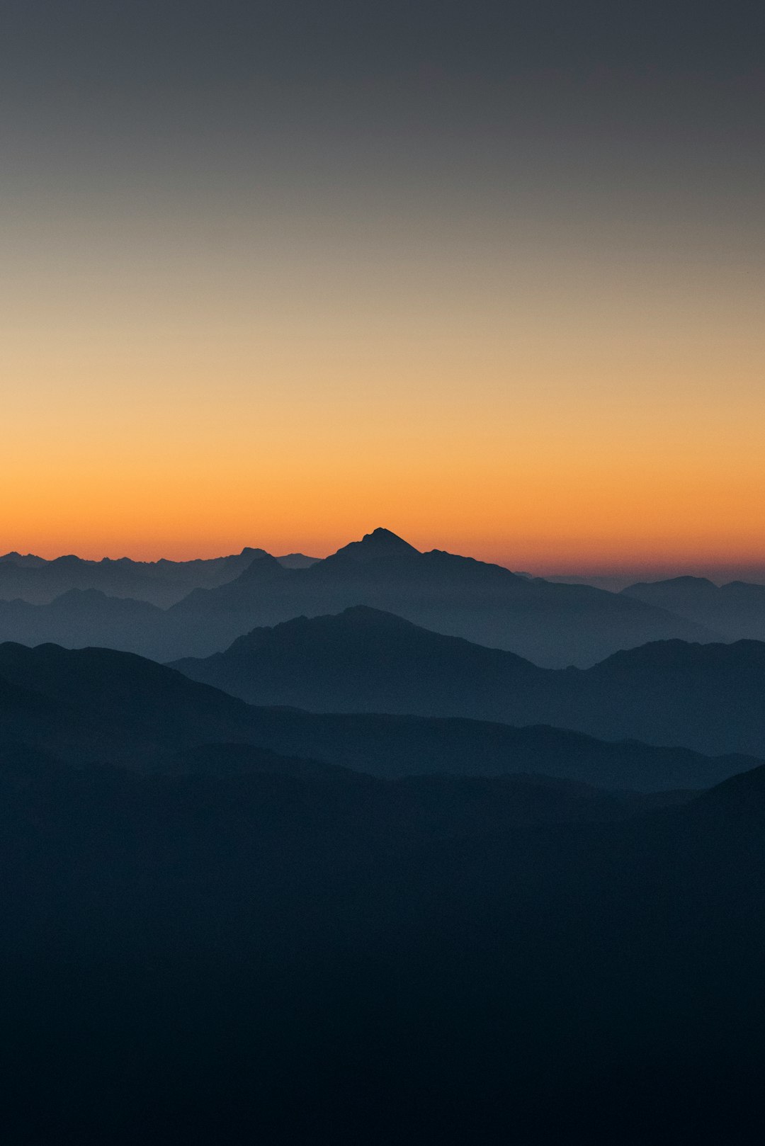 silhouette of mountains