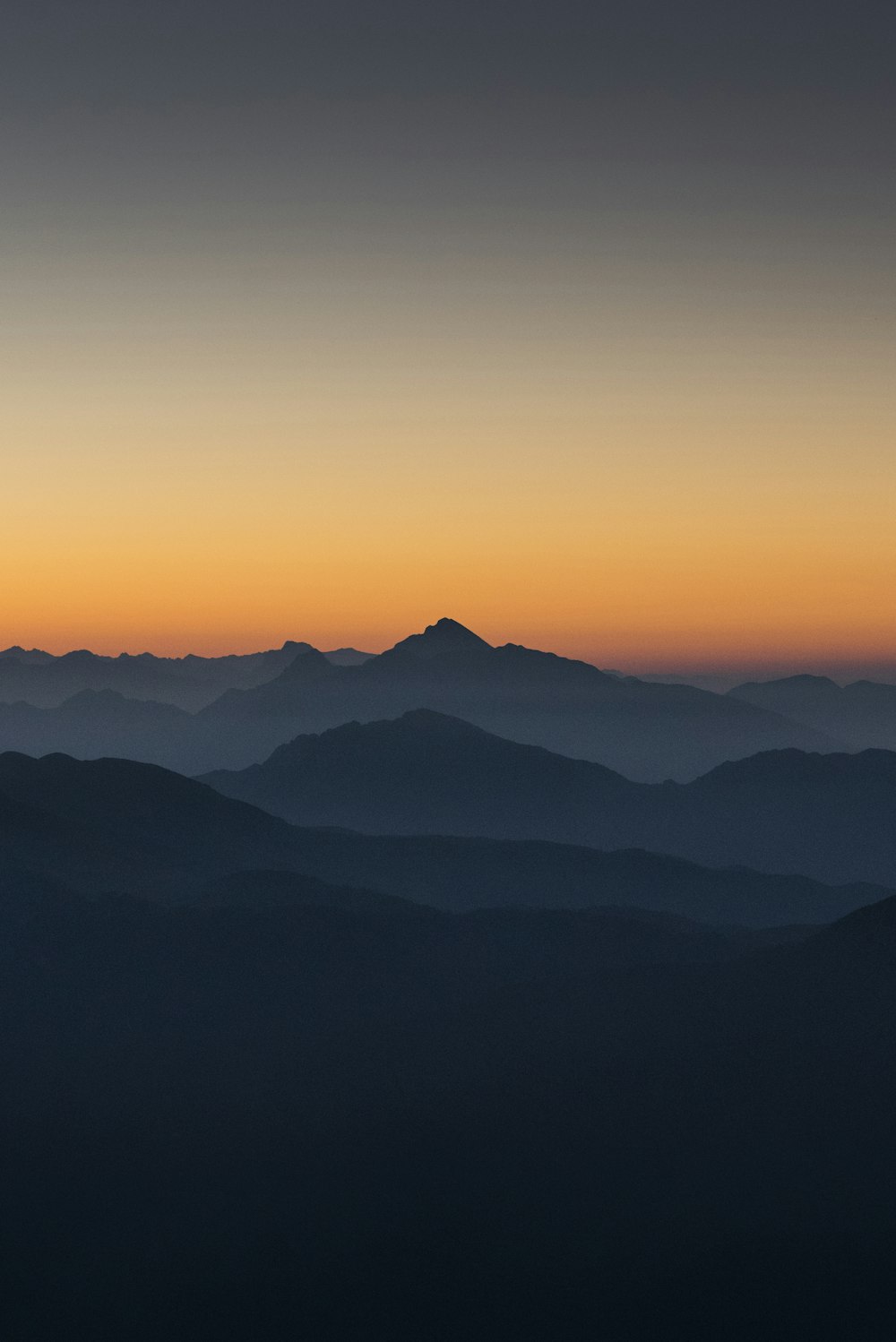 silhouette of mountains