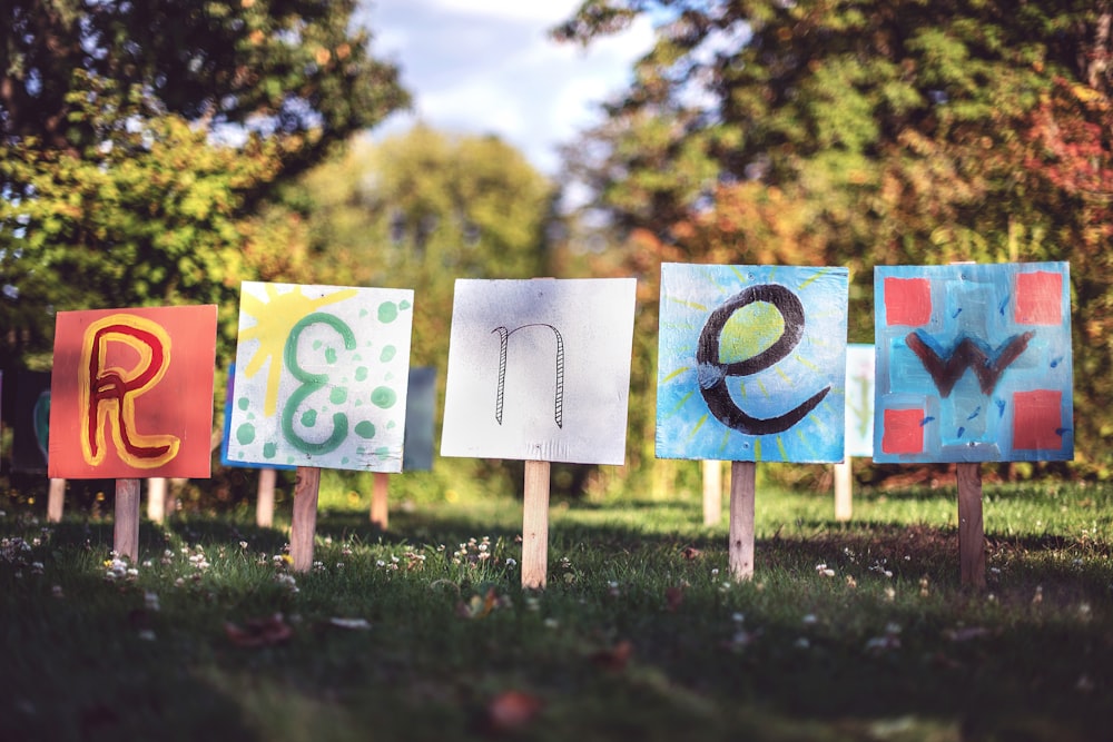 renew sign on garden