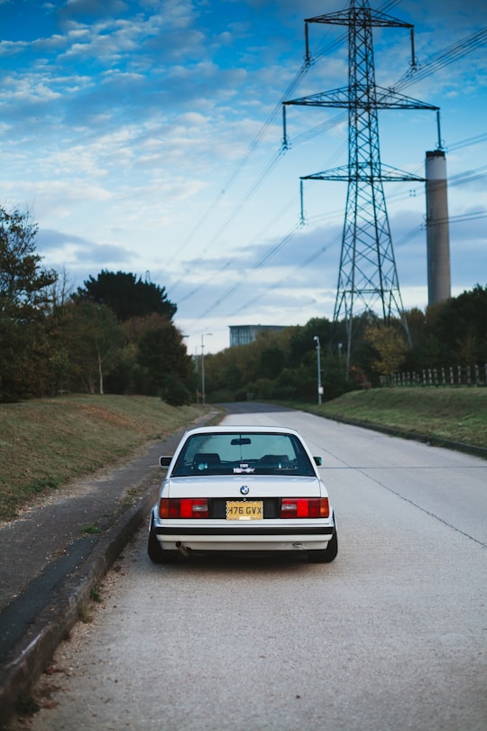 white vehicle on road in Calshot United Kingdom