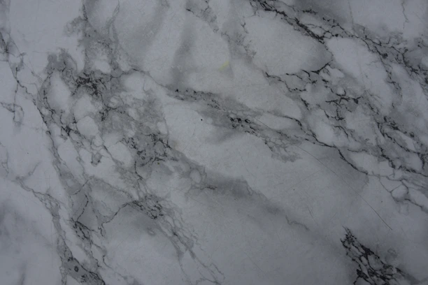 Close-up of a polished European marble slab showcasing natural veining and smooth texture.