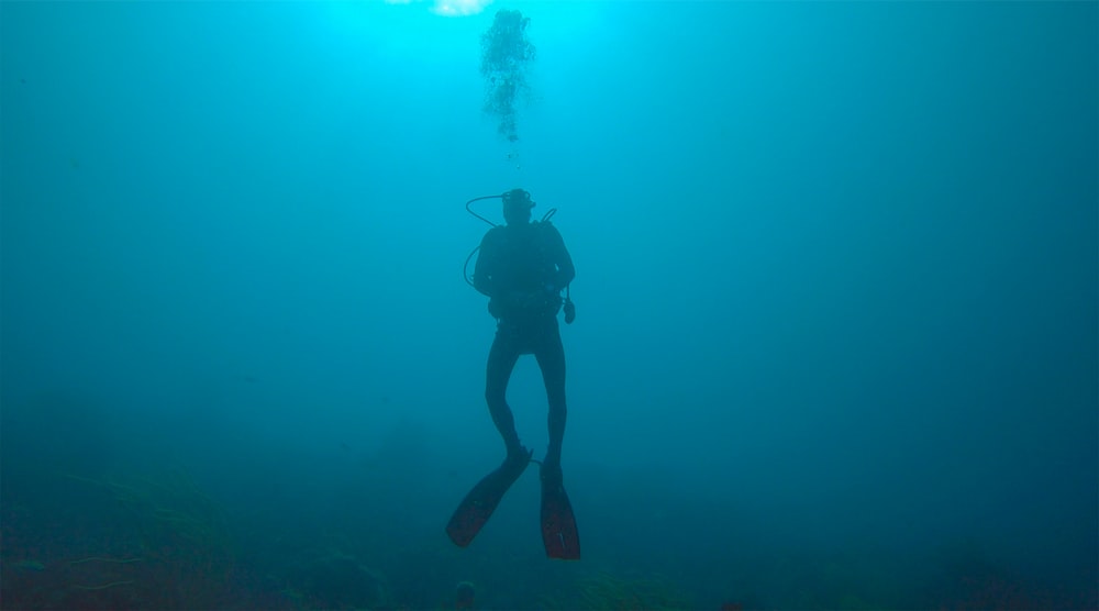 homme plongée sous-marine dans l’eau