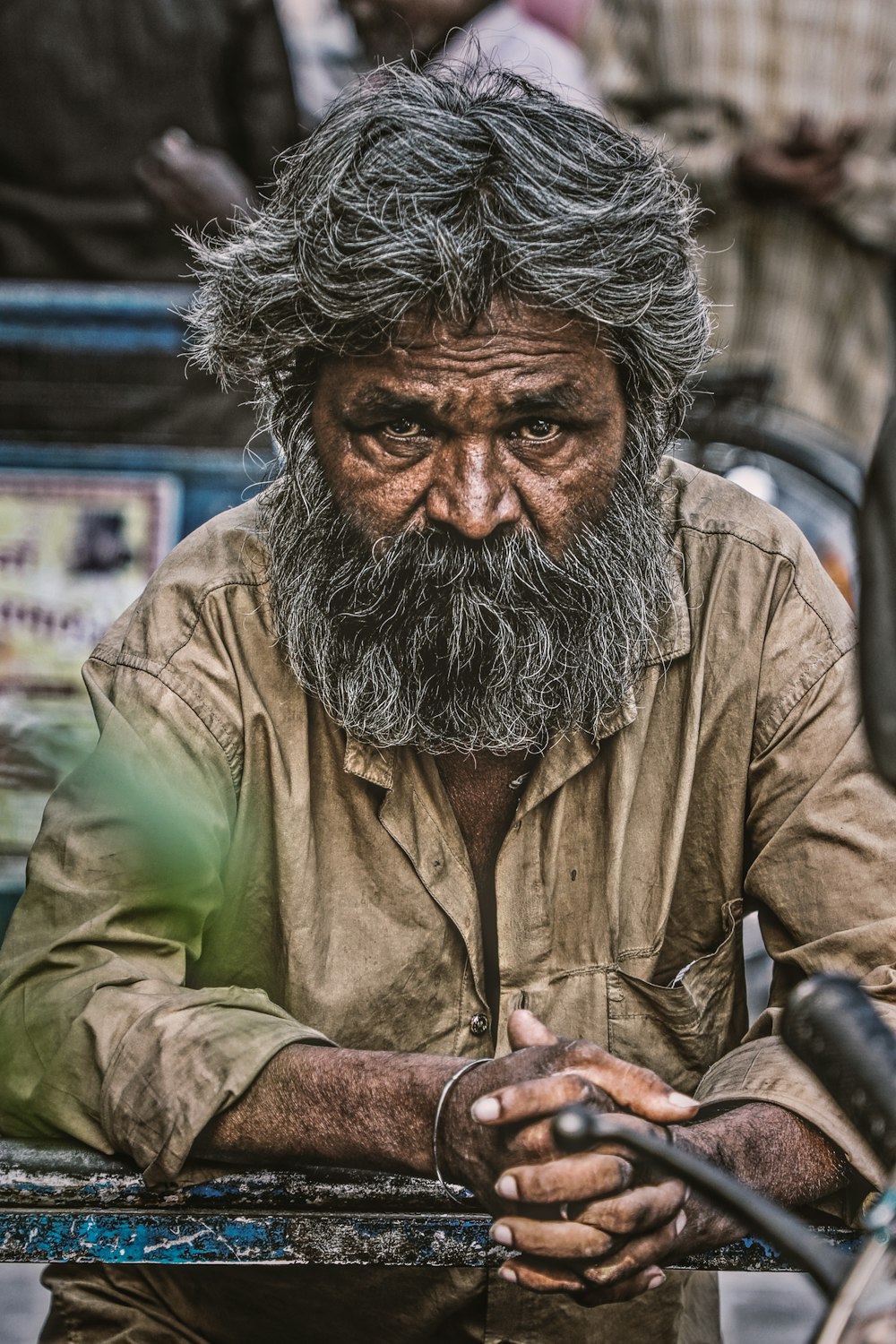 man wearing brown jacket