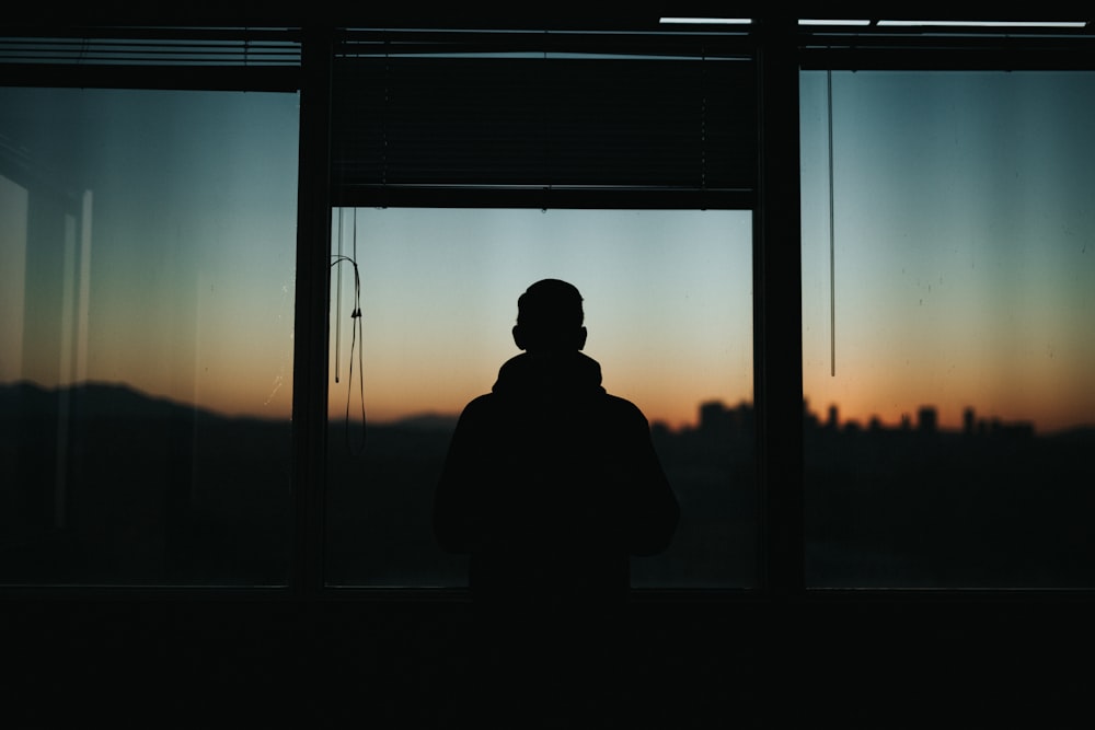 silhouette photography of person