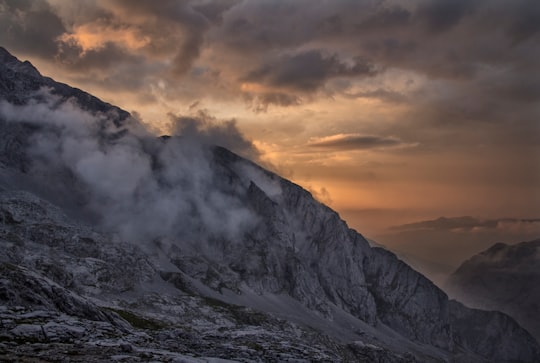 closeup photo of black mountain in Parque Nacional de Los Picos de Europa Spain