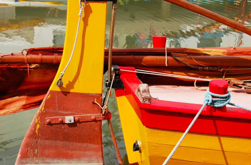 red and white canoe boat