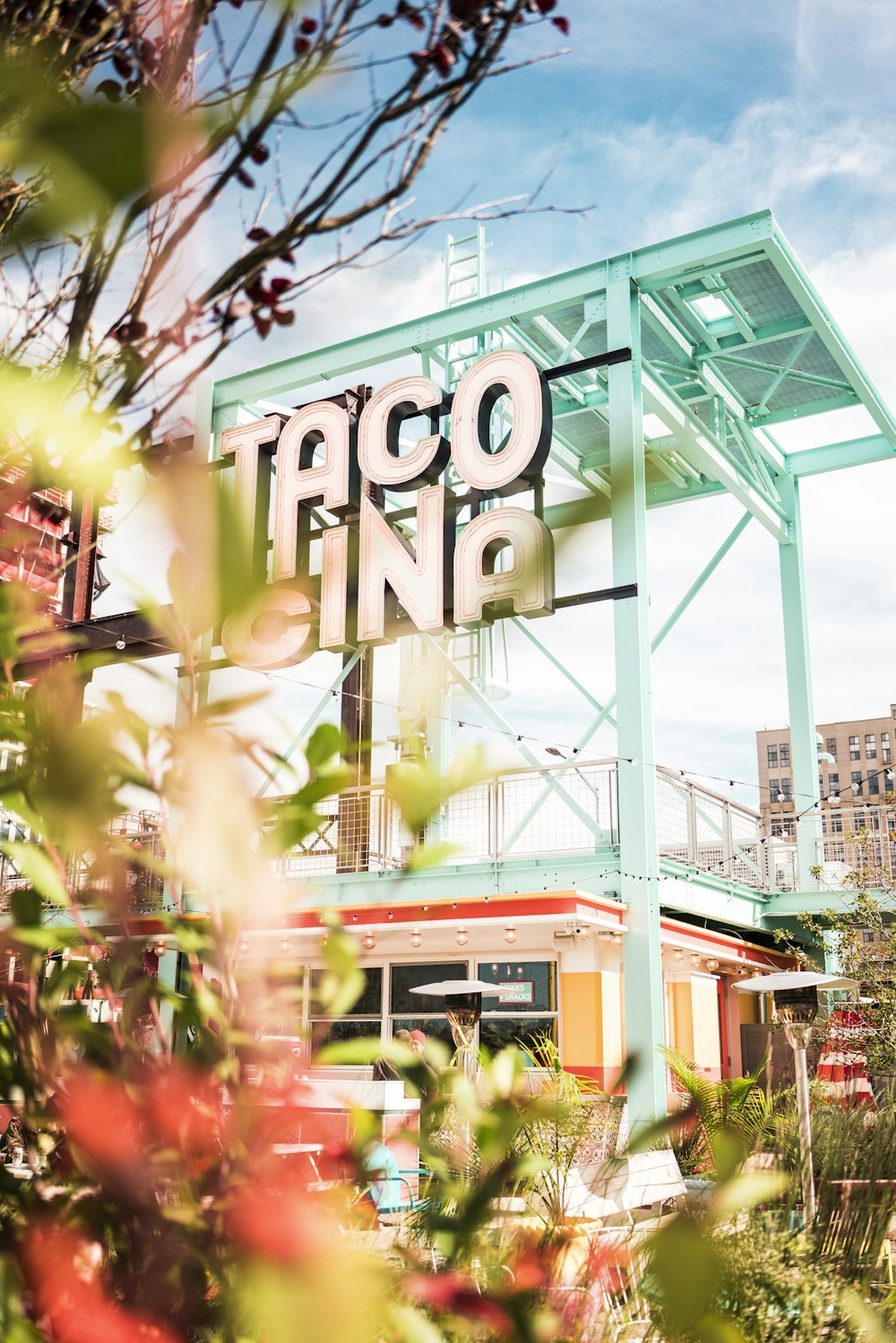 Taco Cina signage during daytime