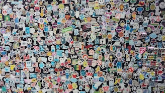 assorted-color sticker collection