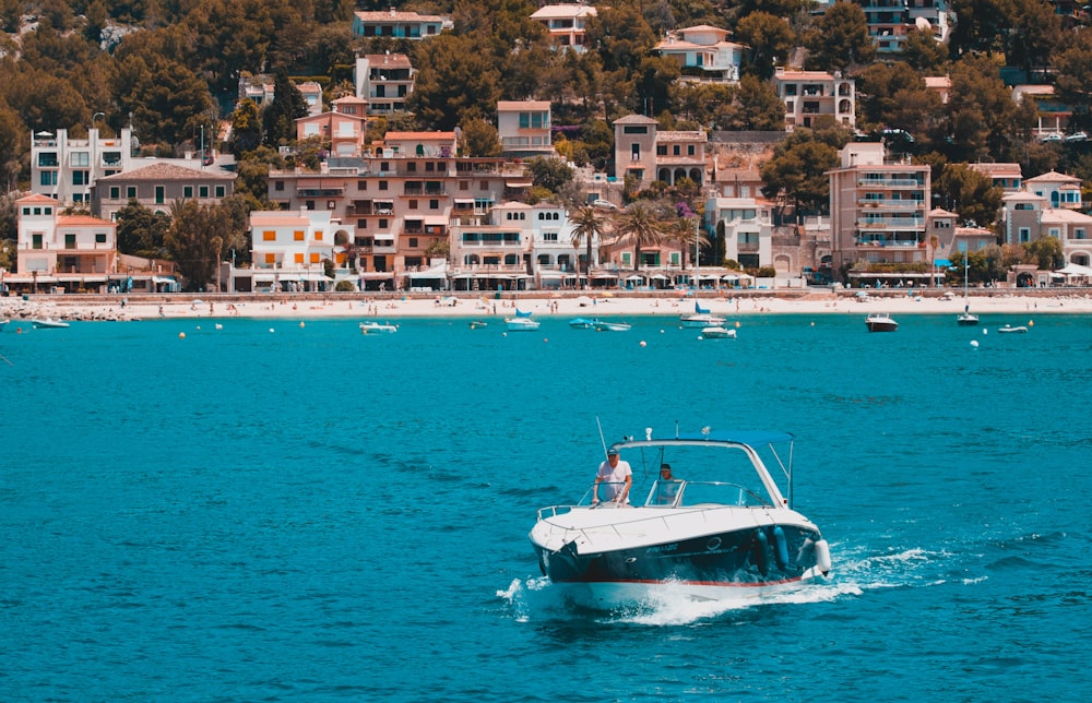 person riding on boat