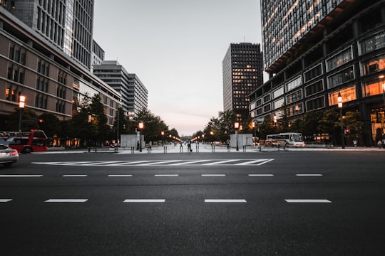 gray asphalt road in Wadakura Fountain Park Japan