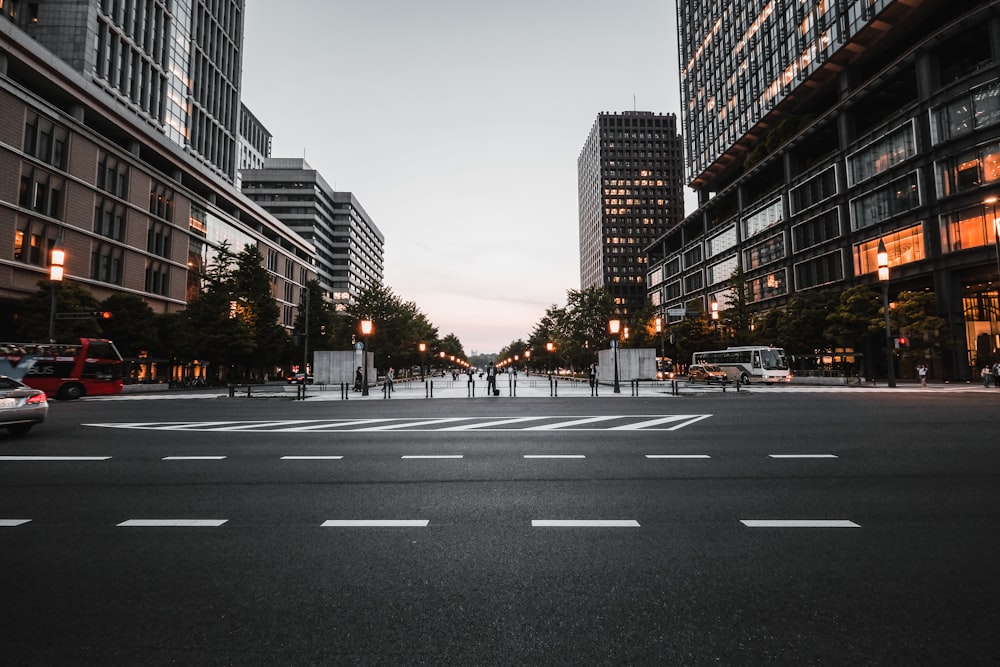 gray asphalt road