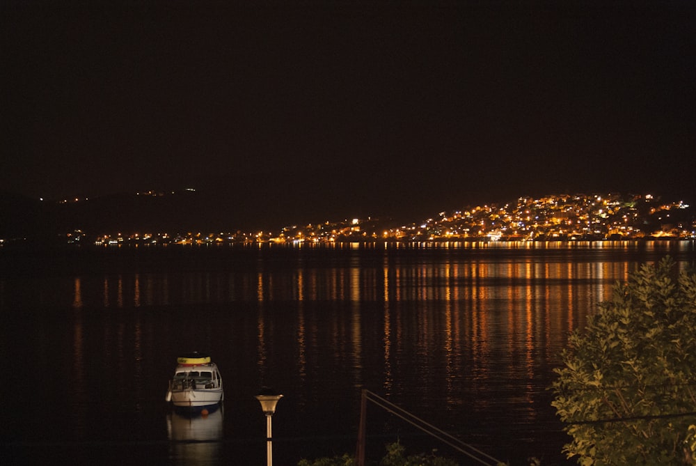 white boat on body of water