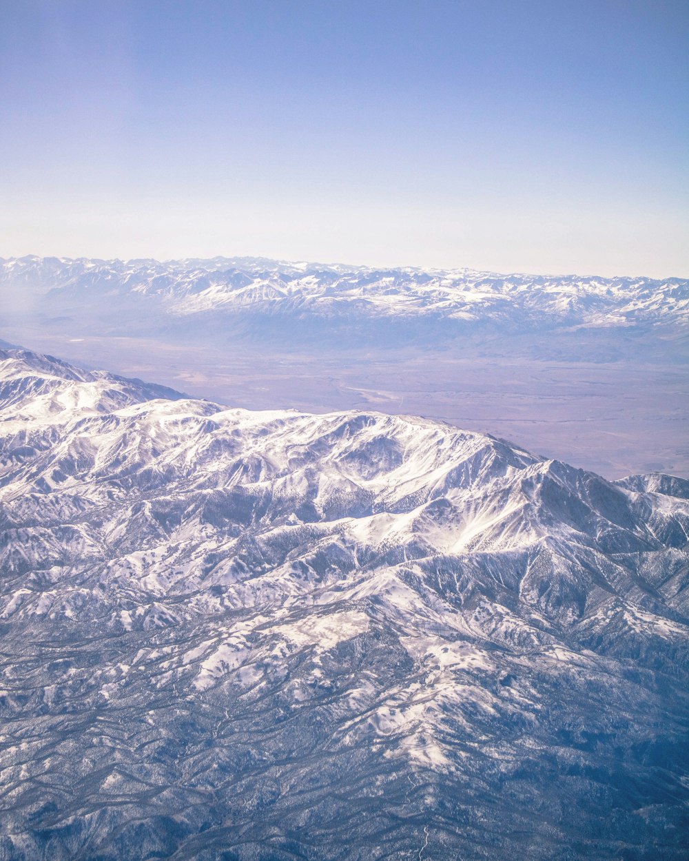 aerial photography of snow covered mountain