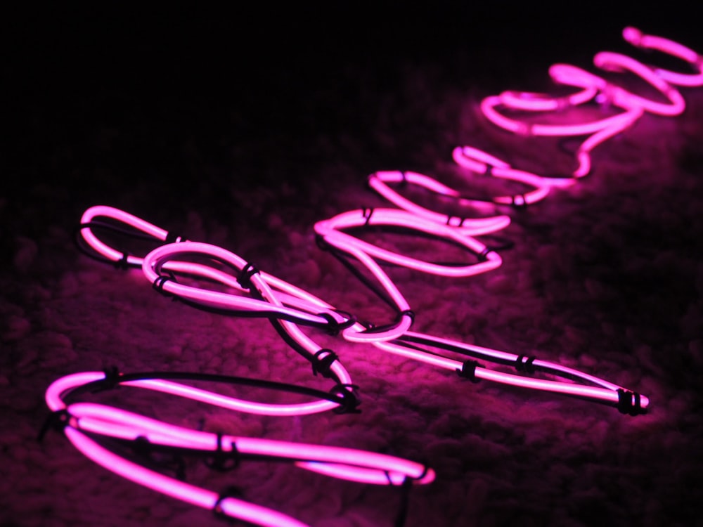 pink neon sign