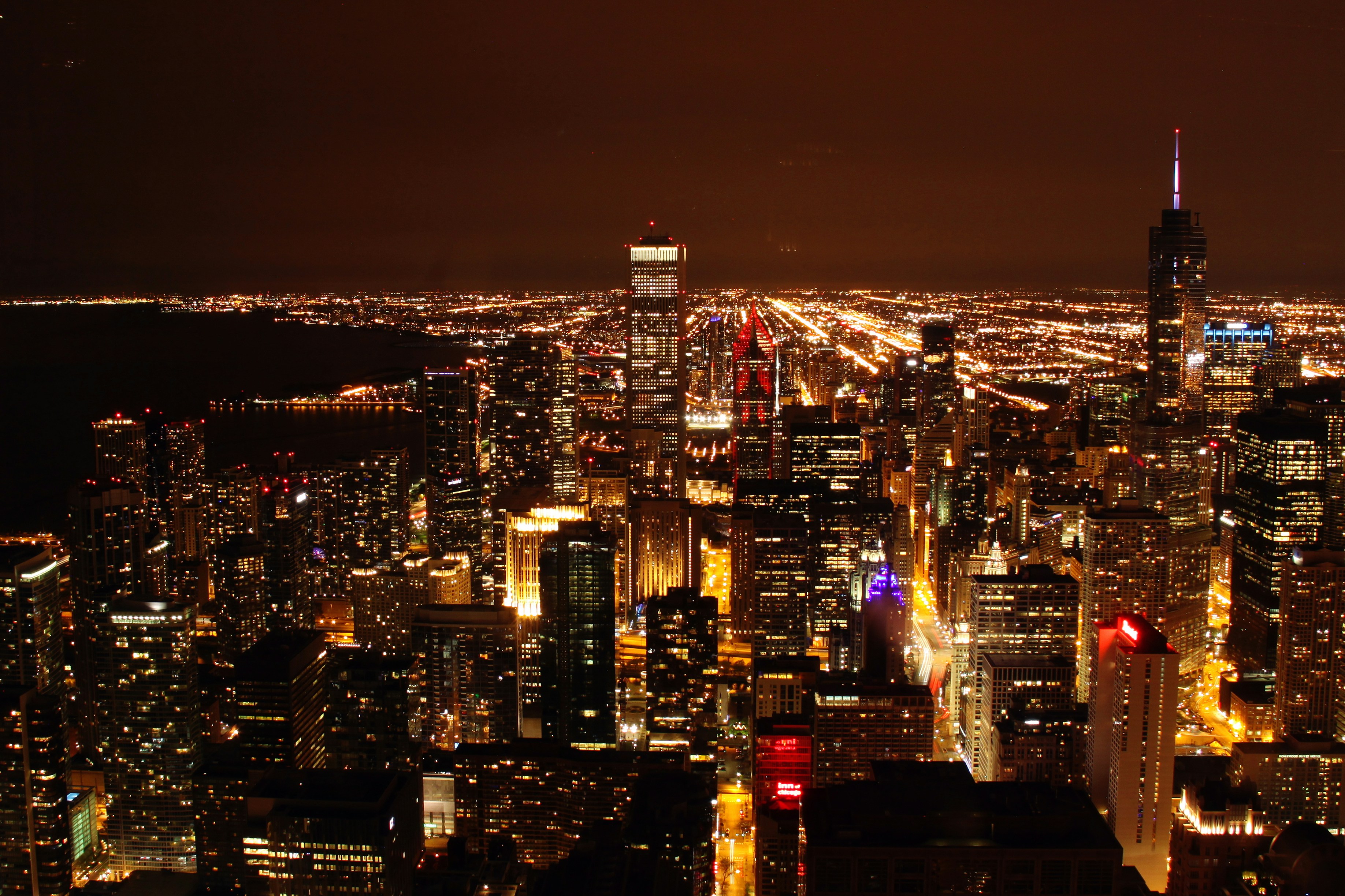 on the top of John Hancock Center tower