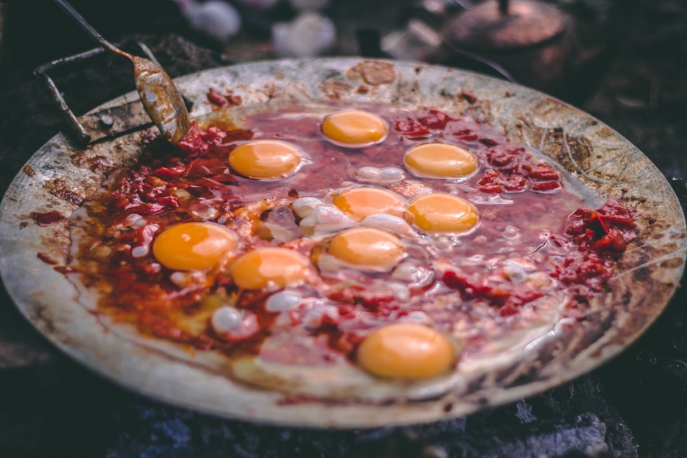 egg dish on wok