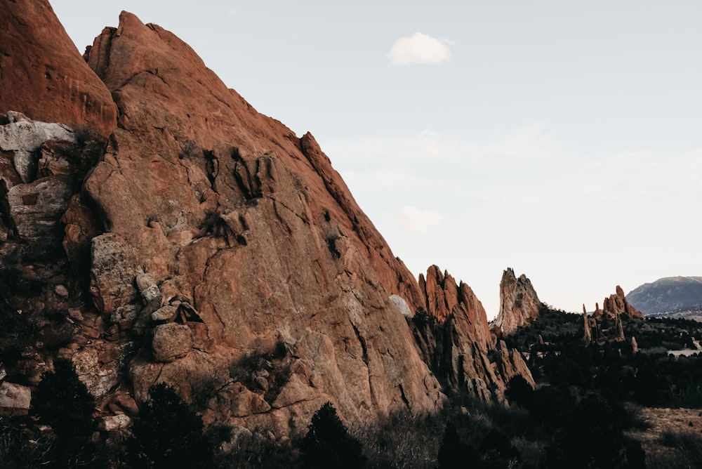 landsacpe photography of rock mountain