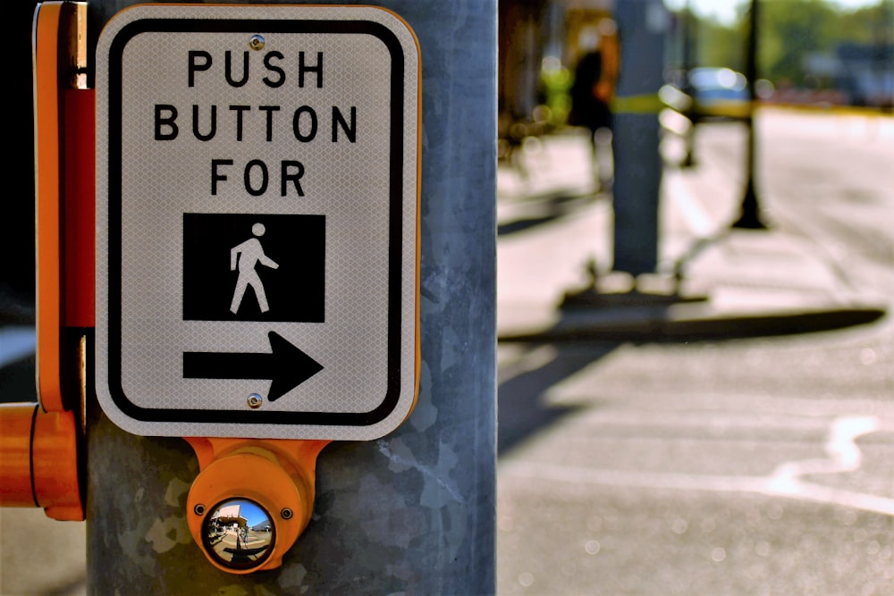 push button for crossing