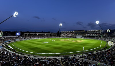 crowd of people sitting on stadium seats cricket teams background