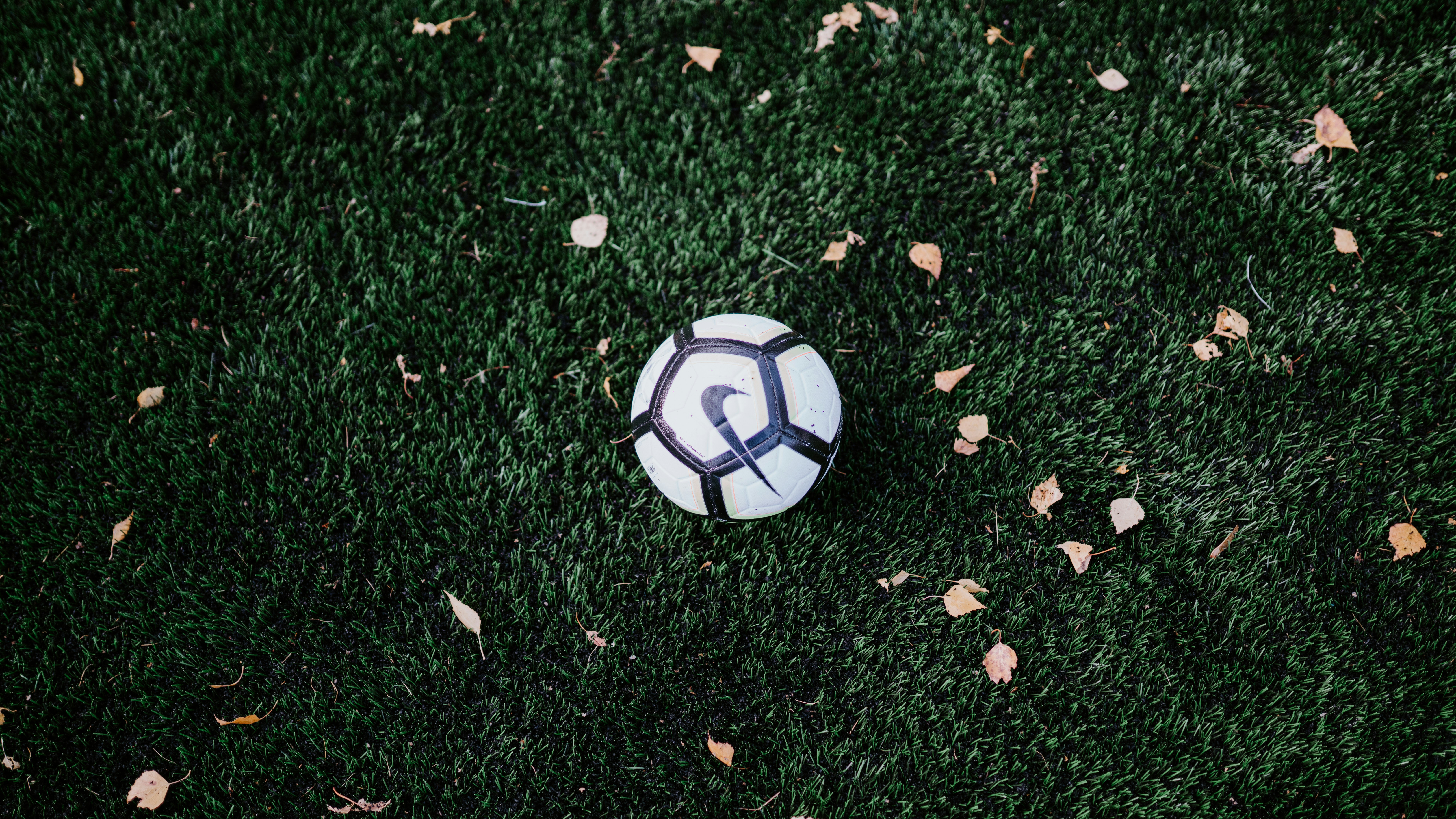 black and white nike soccer ball