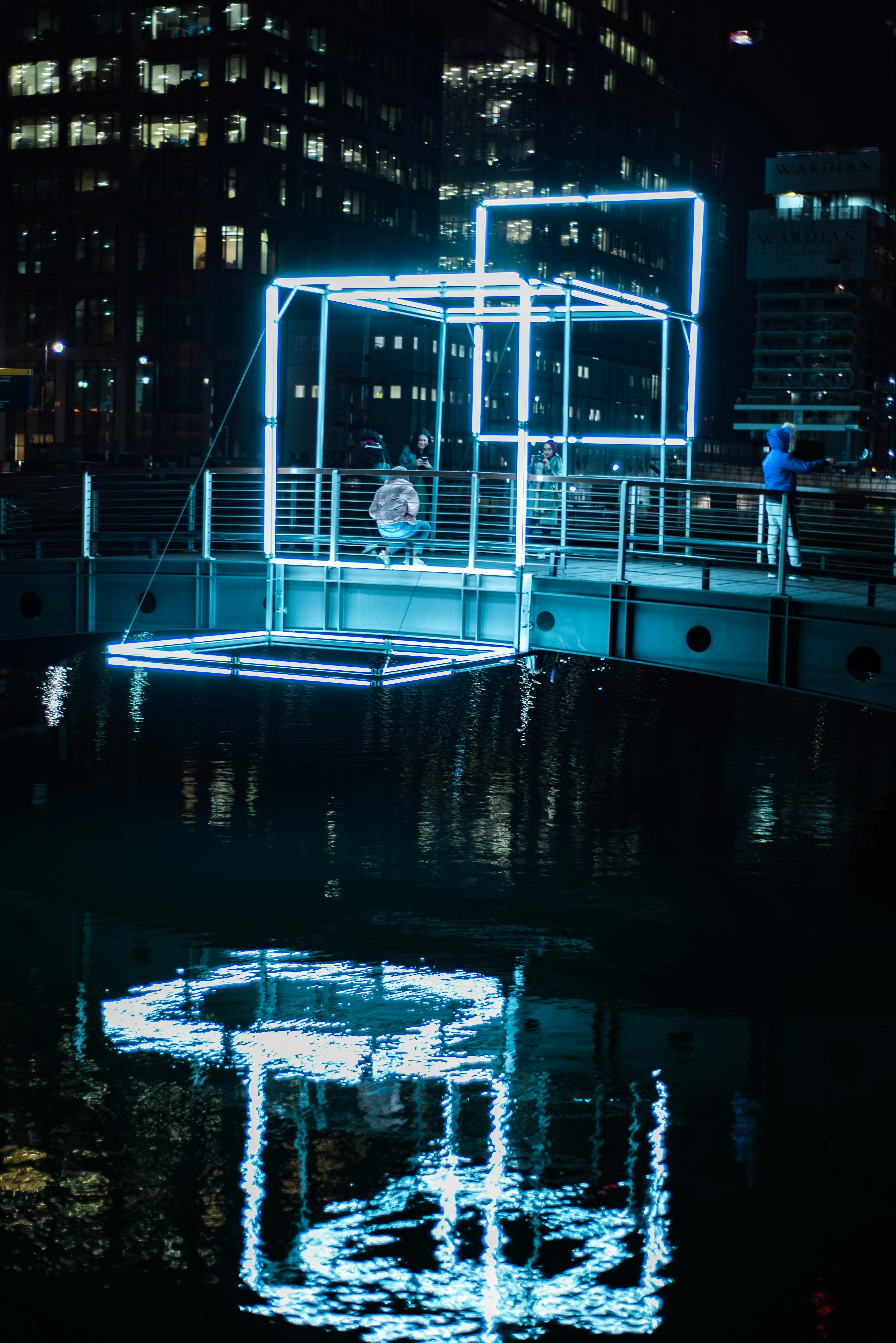 lighted building frame