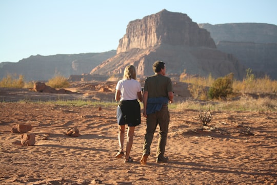 man standing beside girl in Lake Powell United States