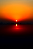 A vibrant sunset reflecting the end of a successful day of learning.