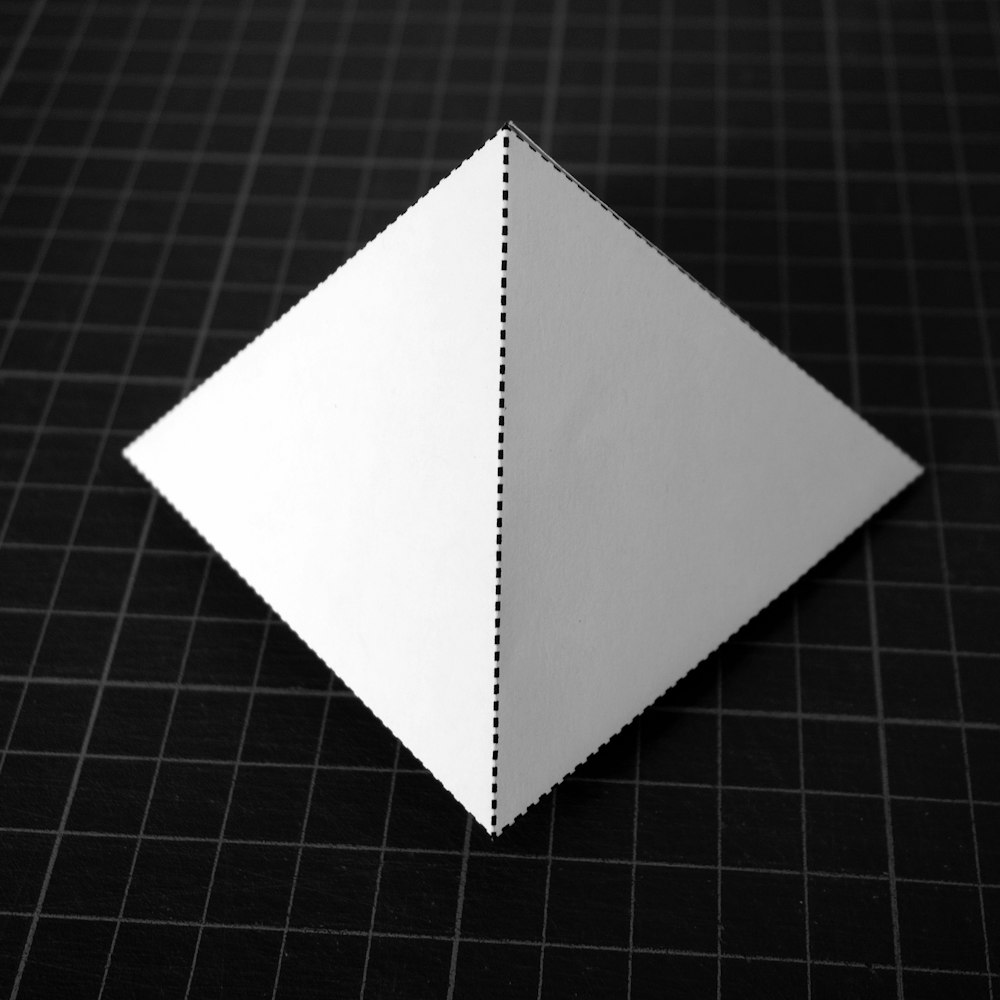 white 4-sided pyramid 3D model