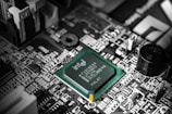Intel computer processor in selective color photography