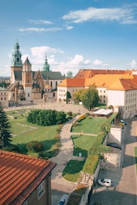 bird's eye view of town