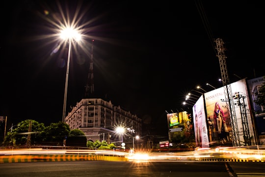street lights near building in Visakhapatnam India