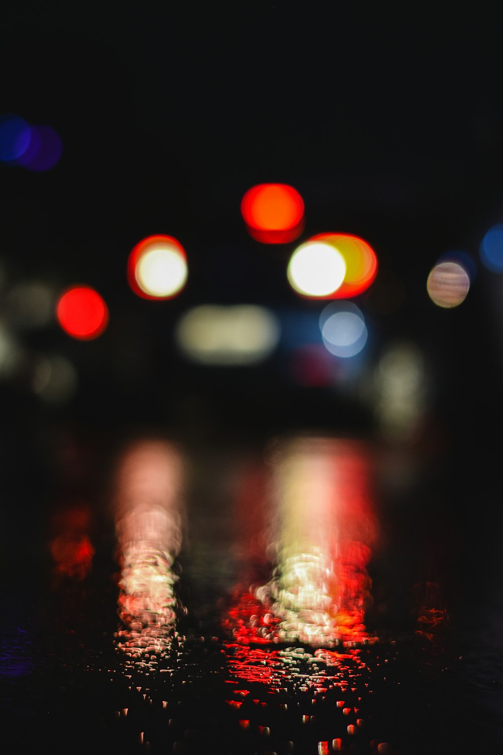 bokeh photography of road