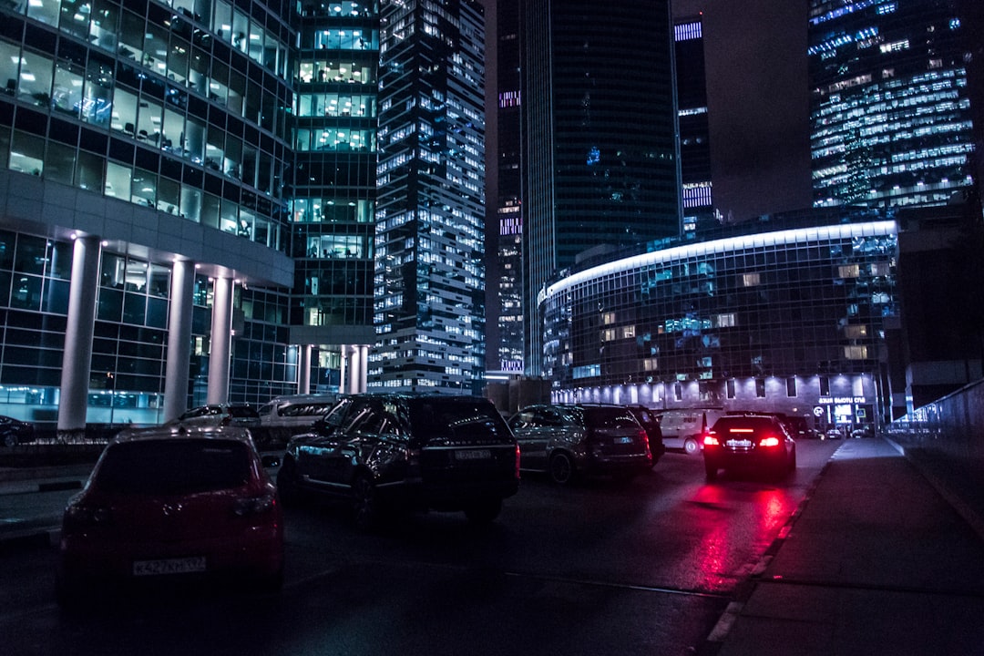 high rise building with lights during nighttime